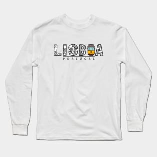 Lisbon citymap Long Sleeve T-Shirt